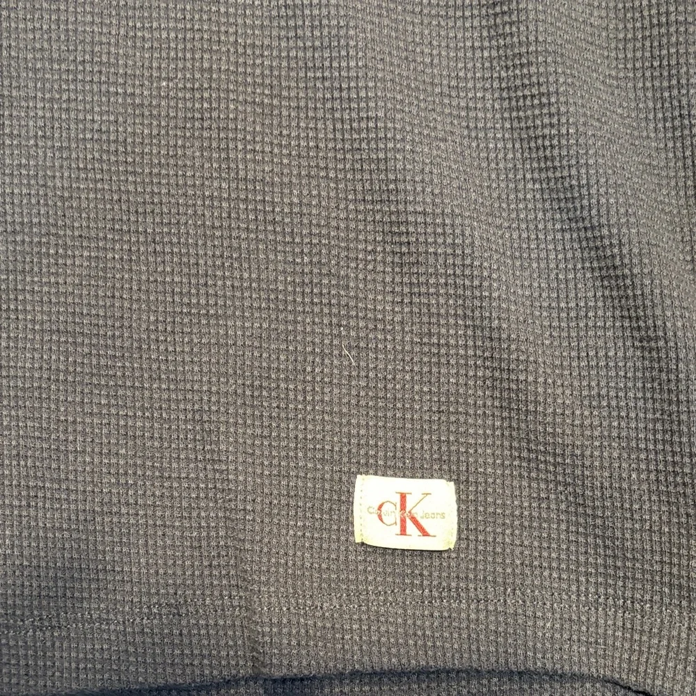 Calvin Klein Men's Black Long Sleeve Thermal Tee - Picture 2 of 5